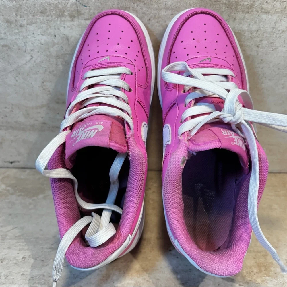 Nike Air Force 1 Low Pink White Kids Sneakers FV5948-600 Size 4Y